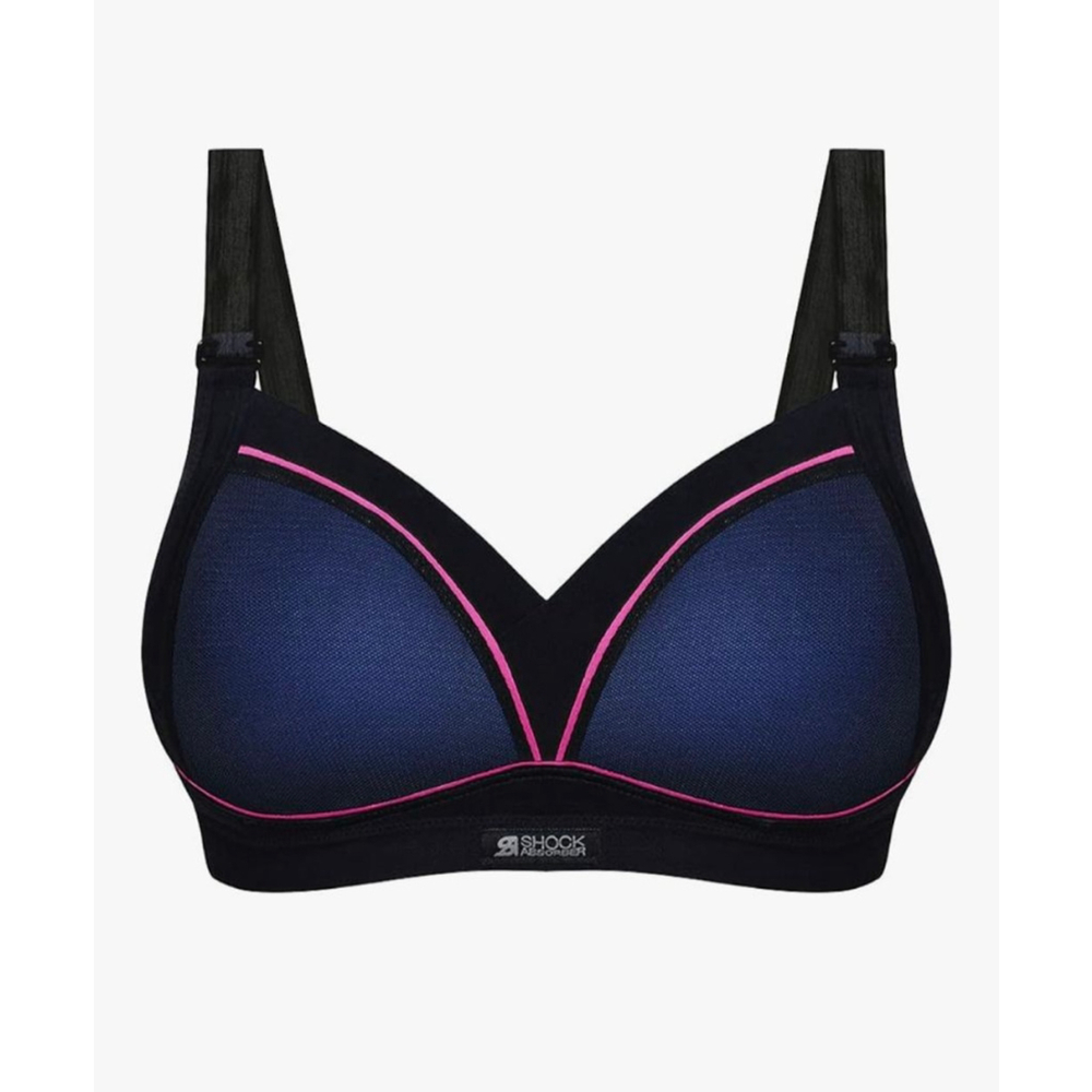 Women's Shock Absorber Sports Bra 38B Black Blue‎
